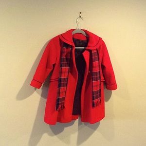 Heavy red winter jacket (includes scarf!)